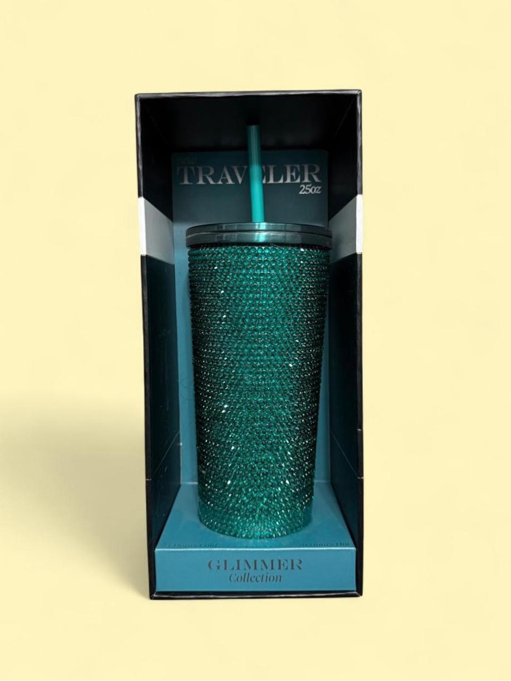 HydraPeak Glimmer Collection 25oz Traveler Tumbler✨ Green Rhinestone